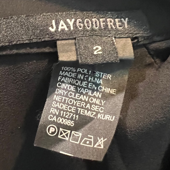 Black Jumpsuit - Jay Godfrey Sheer, Long-sleeved, Sheer pants (with slip) - Picture 7 of 7